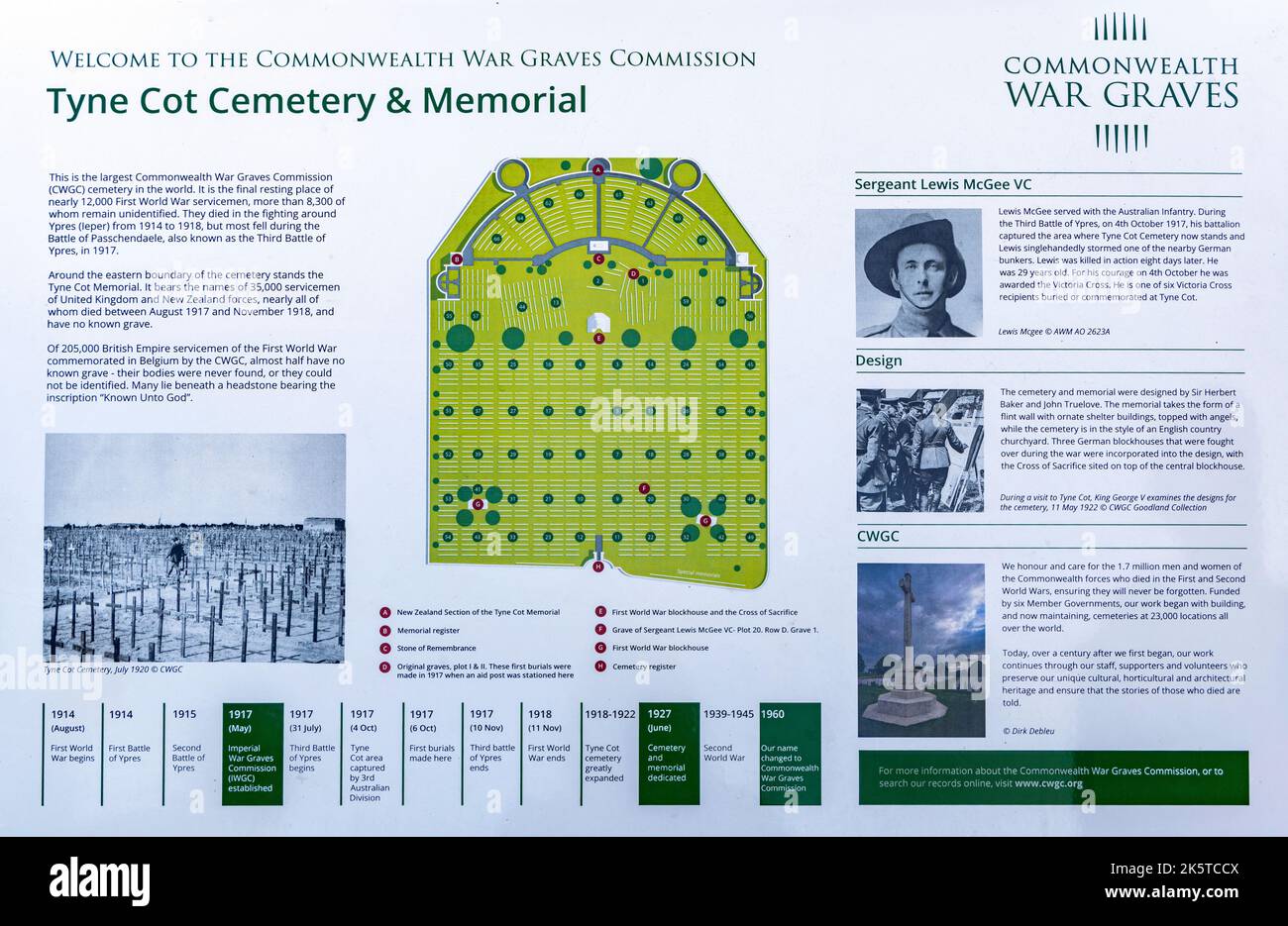 Panneau informatif au cimetière de Tyne Cot Commonwealth War graves et au Mémorial aux disparus pour les morts de la première Guerre mondiale, Passendale, Flandre Occidentale, Belgique. Banque D'Images Panneau informatif au cimetière de Tyne Cot Commonwealth War graves et au Mémorial aux disparus pour les morts de la première Guerre mondiale, Passendale, Flandre Occidentale, Belgique. Banque D'Images