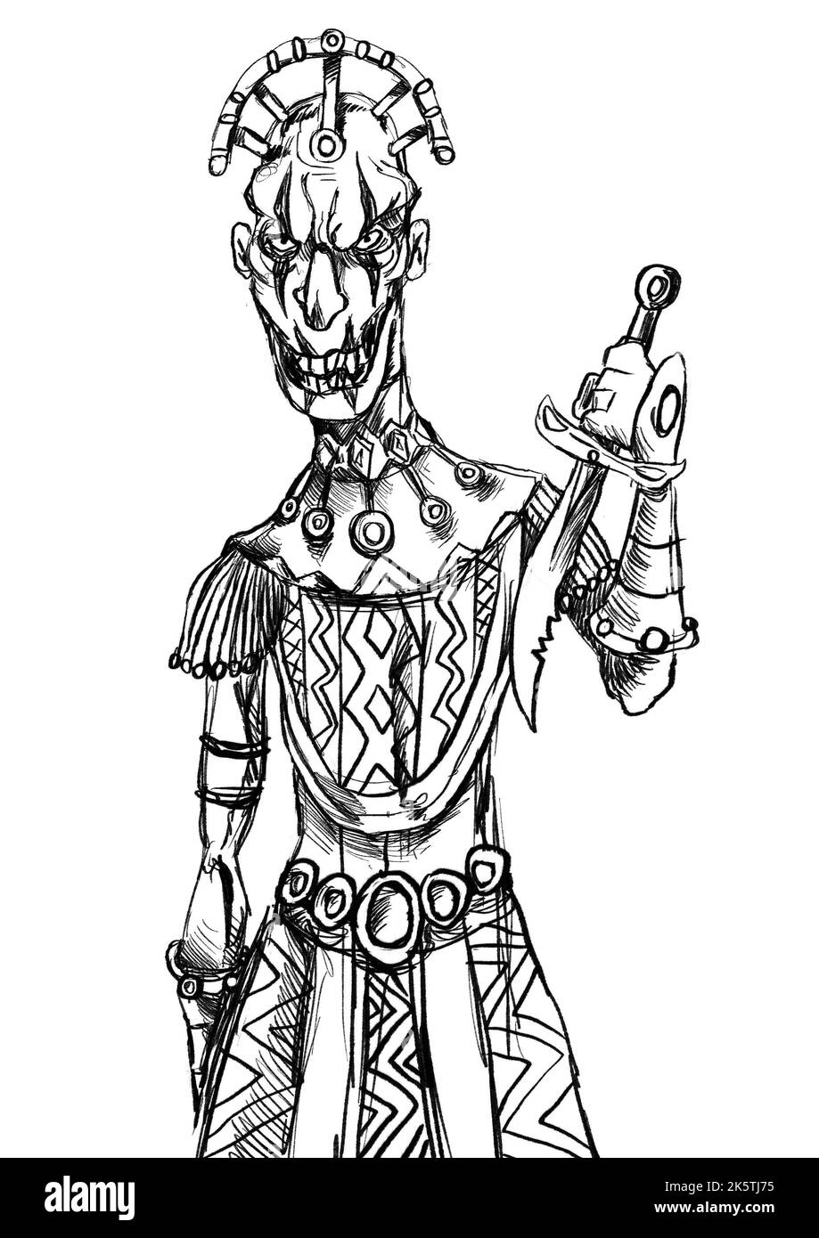 illustration monstrueuse de personnage d'horreur Banque D'Images