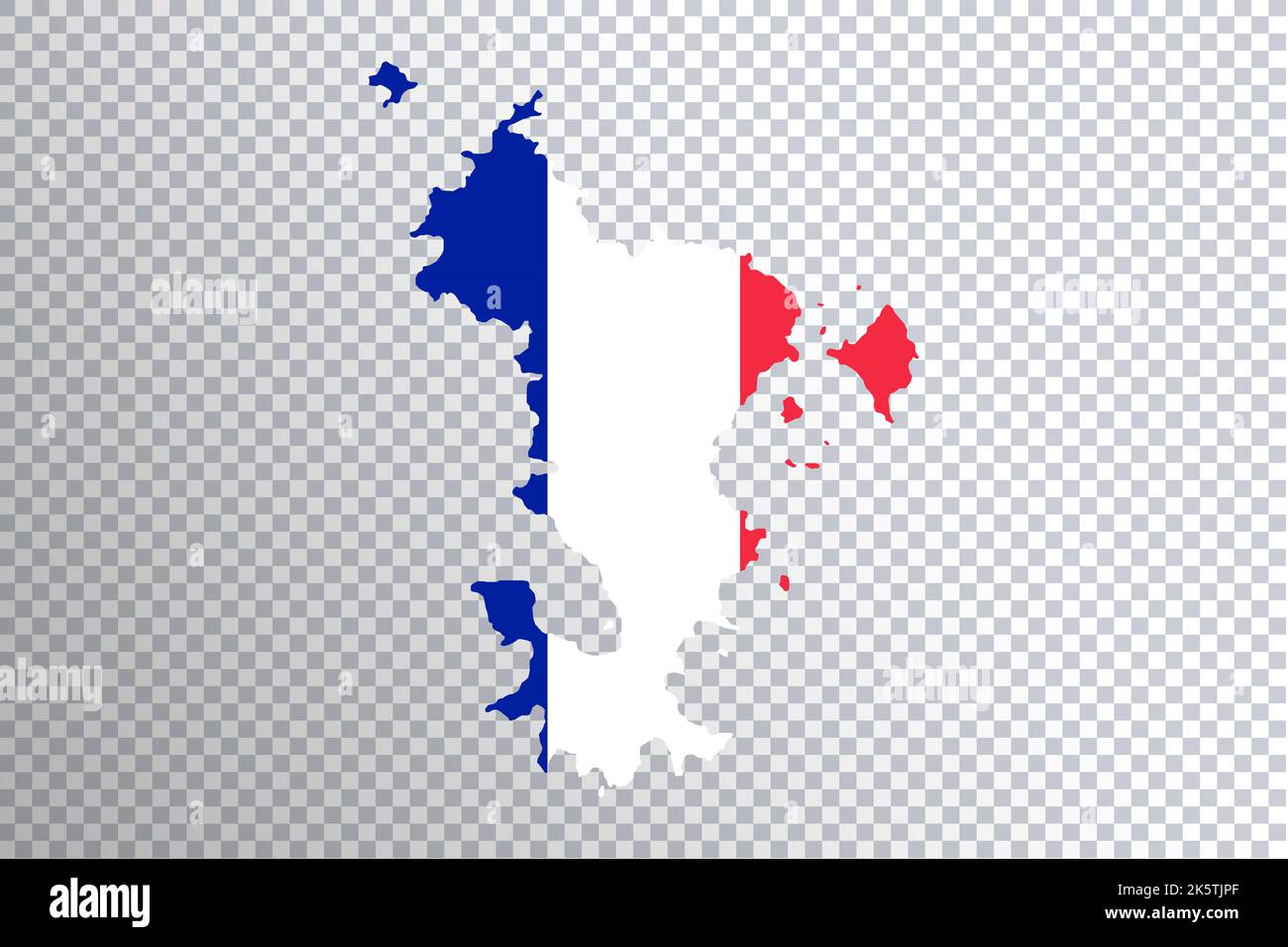 Drapeau Mayotte sur la carte, fond transparent, masque Banque D'Images