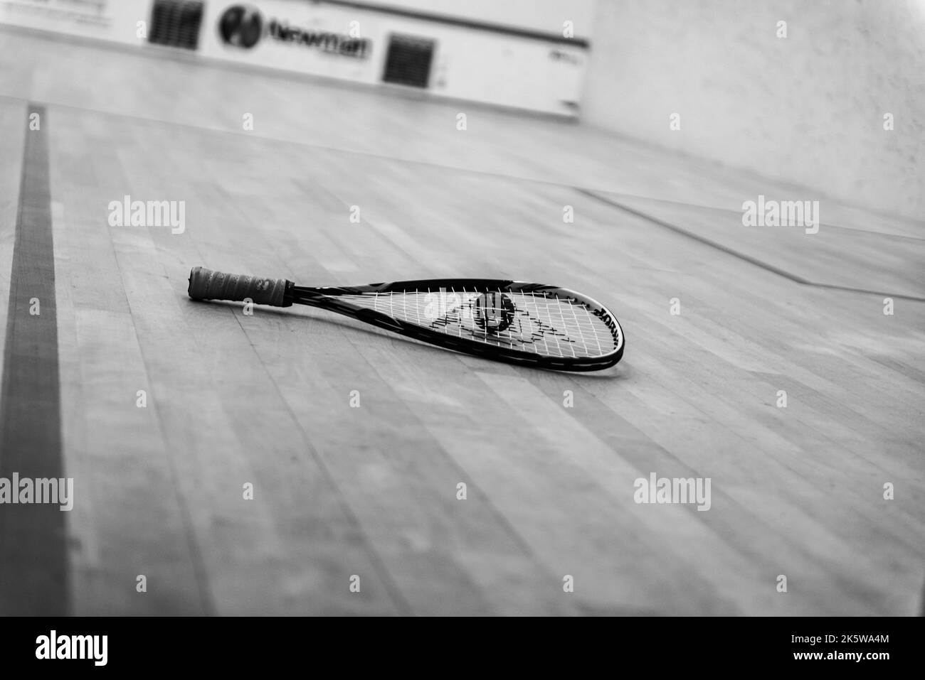 Entraînement de squash avec Nick Matthew et Sanne Veldkamp, en utilisant le court interactiveSQUASH. L'OBE de Nick Matthew, a donné une classe de maître de squash Banque D'Images