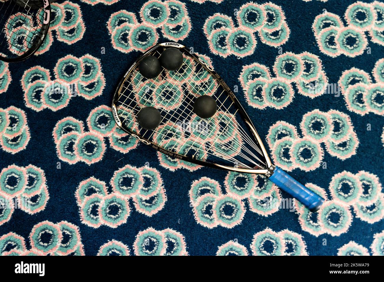 Entraînement de squash avec Nick Matthew et Sanne Veldkamp, en utilisant le court interactiveSQUASH. L'OBE de Nick Matthew, a donné une classe de maître de squash Banque D'Images