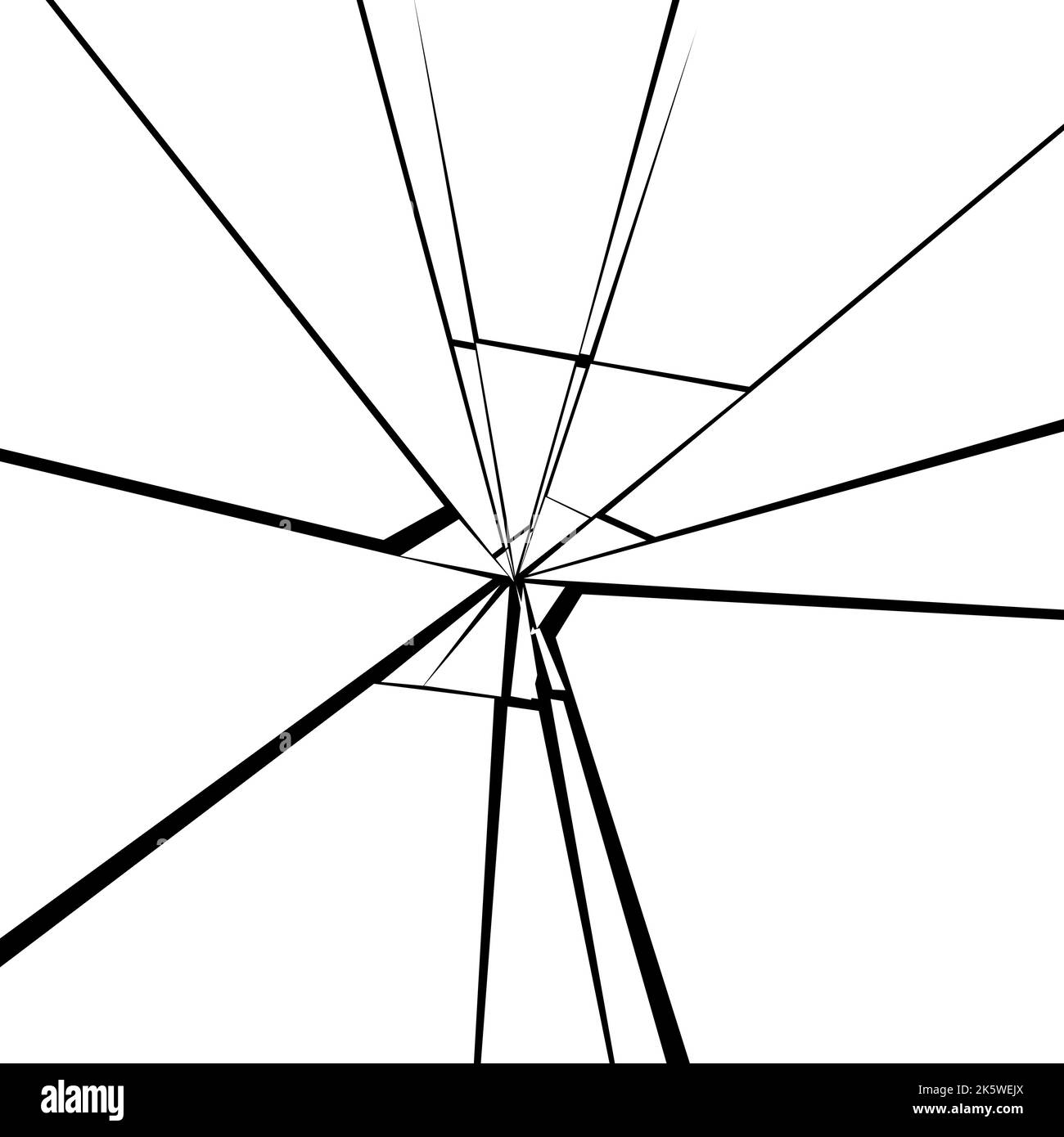 Fond en verre brisé. Vitre fissurée. Fissures sur la texture vectorielle noire et blanche de l'écran. Illustration de Vecteur