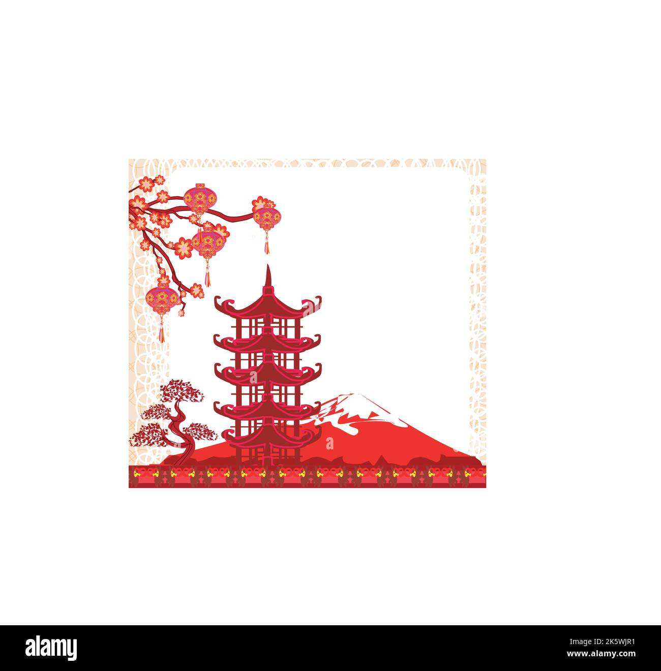 Mid-Autumn Festival pour carte Nouvel An chinois Illustration de Vecteur