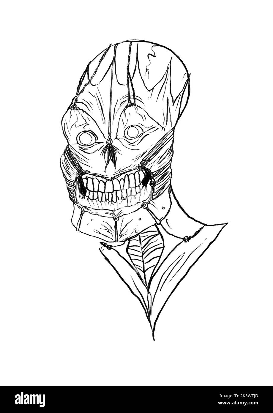 illustration monstrueuse de personnage d'horreur Banque D'Images