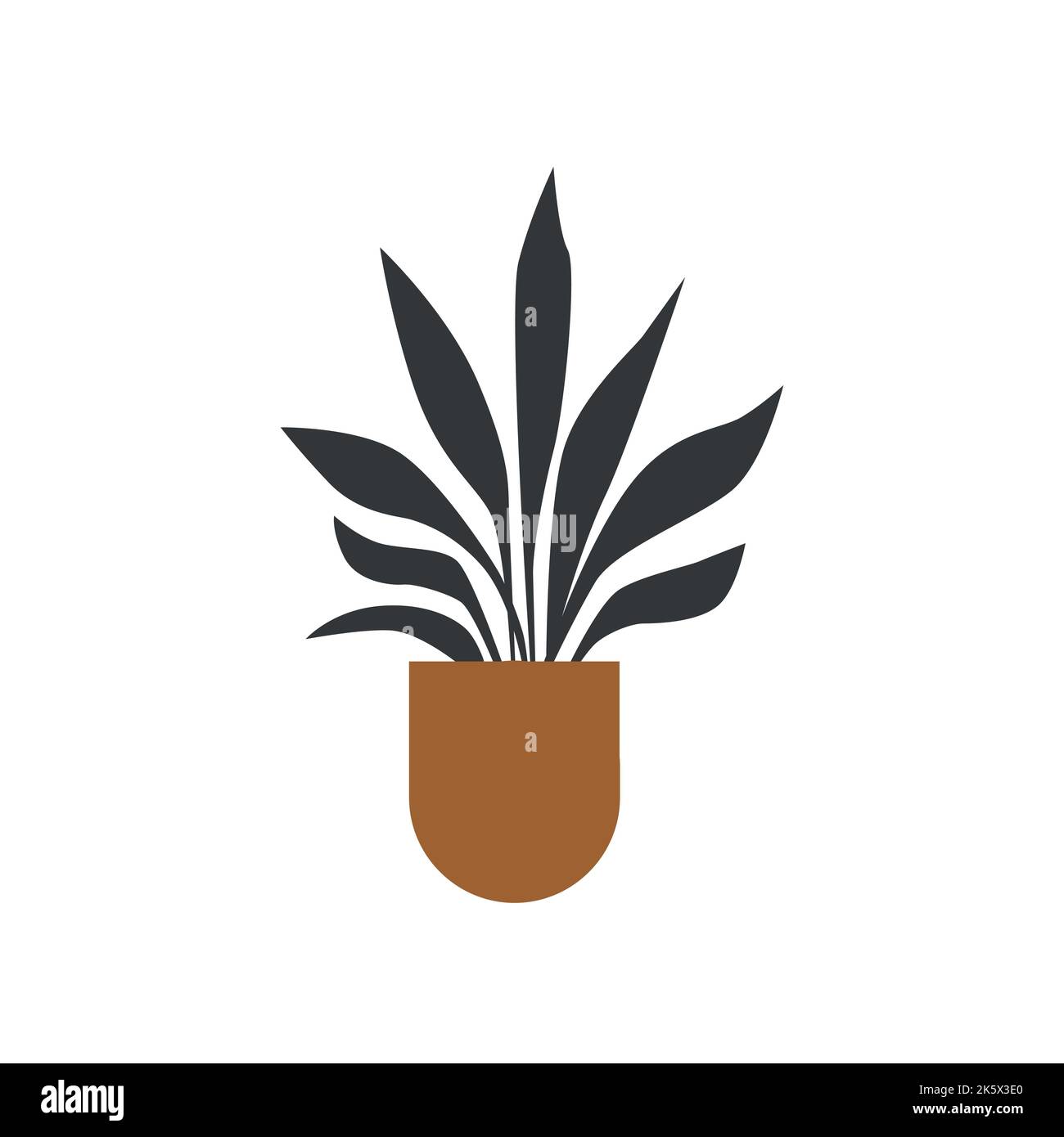 Plante ornementale en pot image vectorielle Illustration de Vecteur