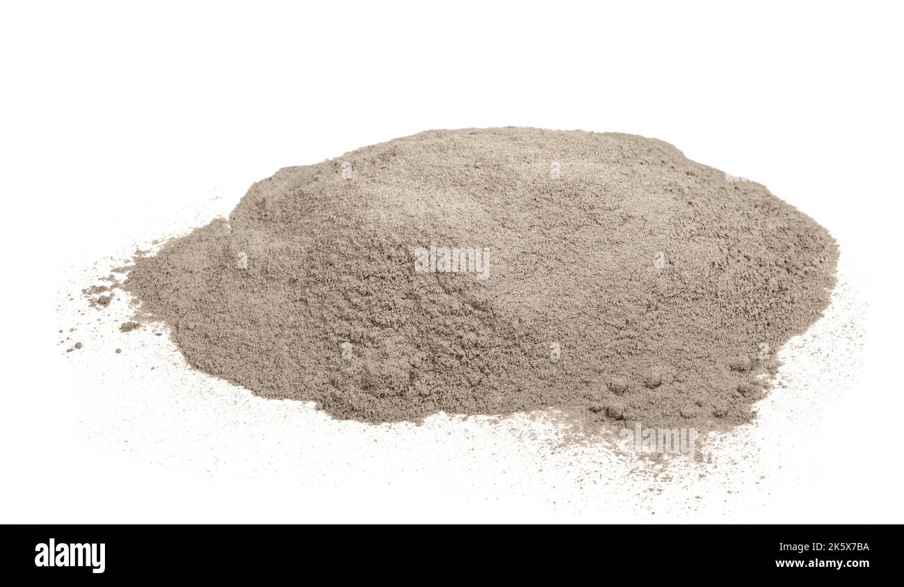 Pile de sable isolée sur fond blanc Banque D'Images