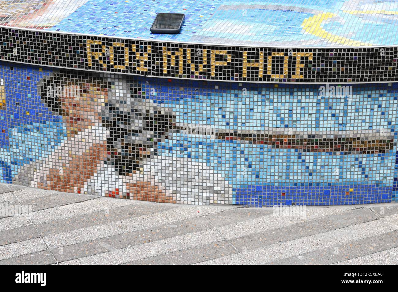 La fontaine de la Houston Sports Authority du comté de Harris et la révélation de la classe 2023 du Houston Sports Hall of Fame le jeudi 29 septembre 2022 à la Green Street Fountain à Houston, au Texas. (Tom Walko/image du sport) Banque D'Images