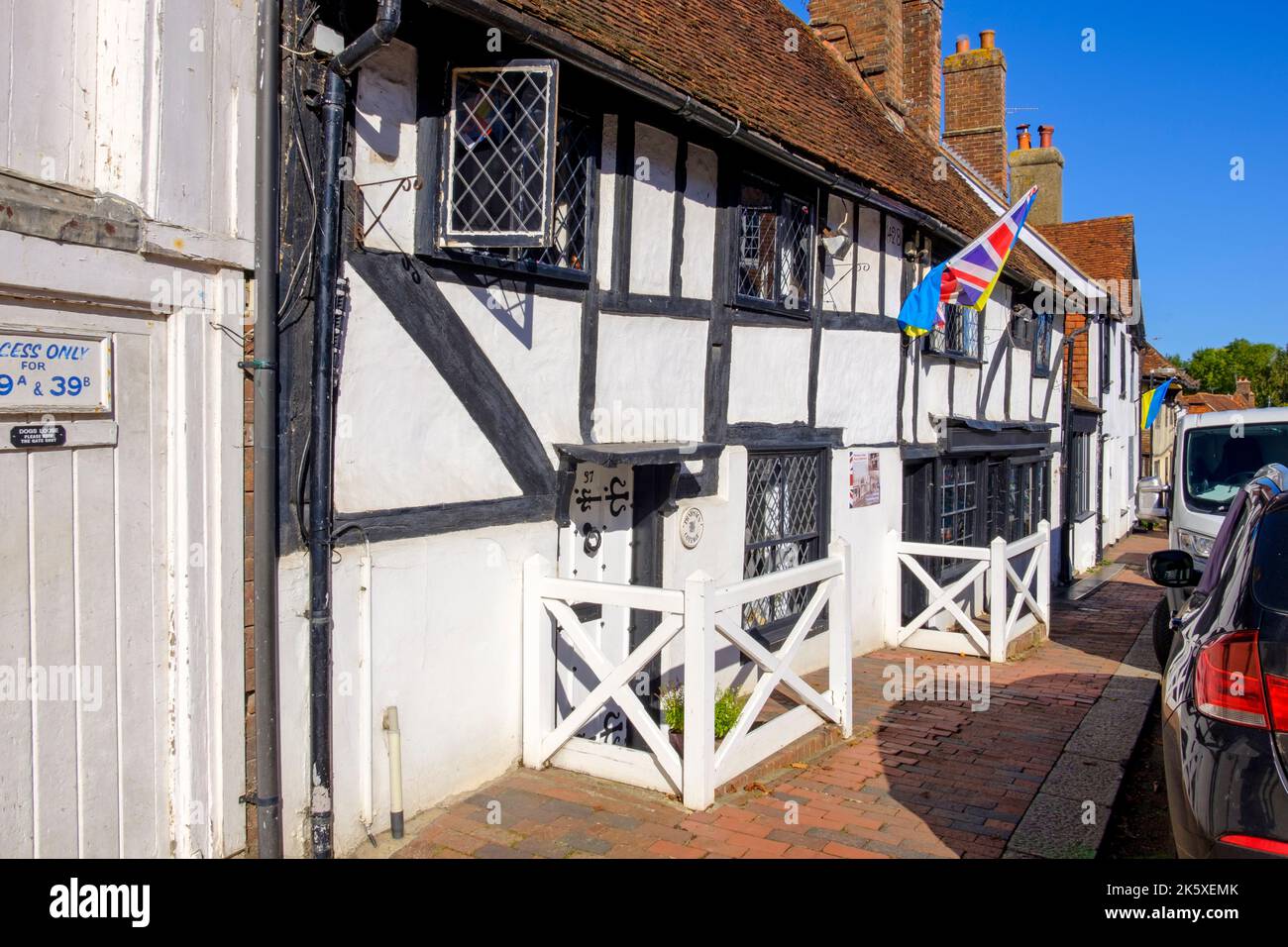 Pharmacie Cottage, bygone Robertsbridge Memory Trail, East Sussex, Royaume-Uni Banque D'Images