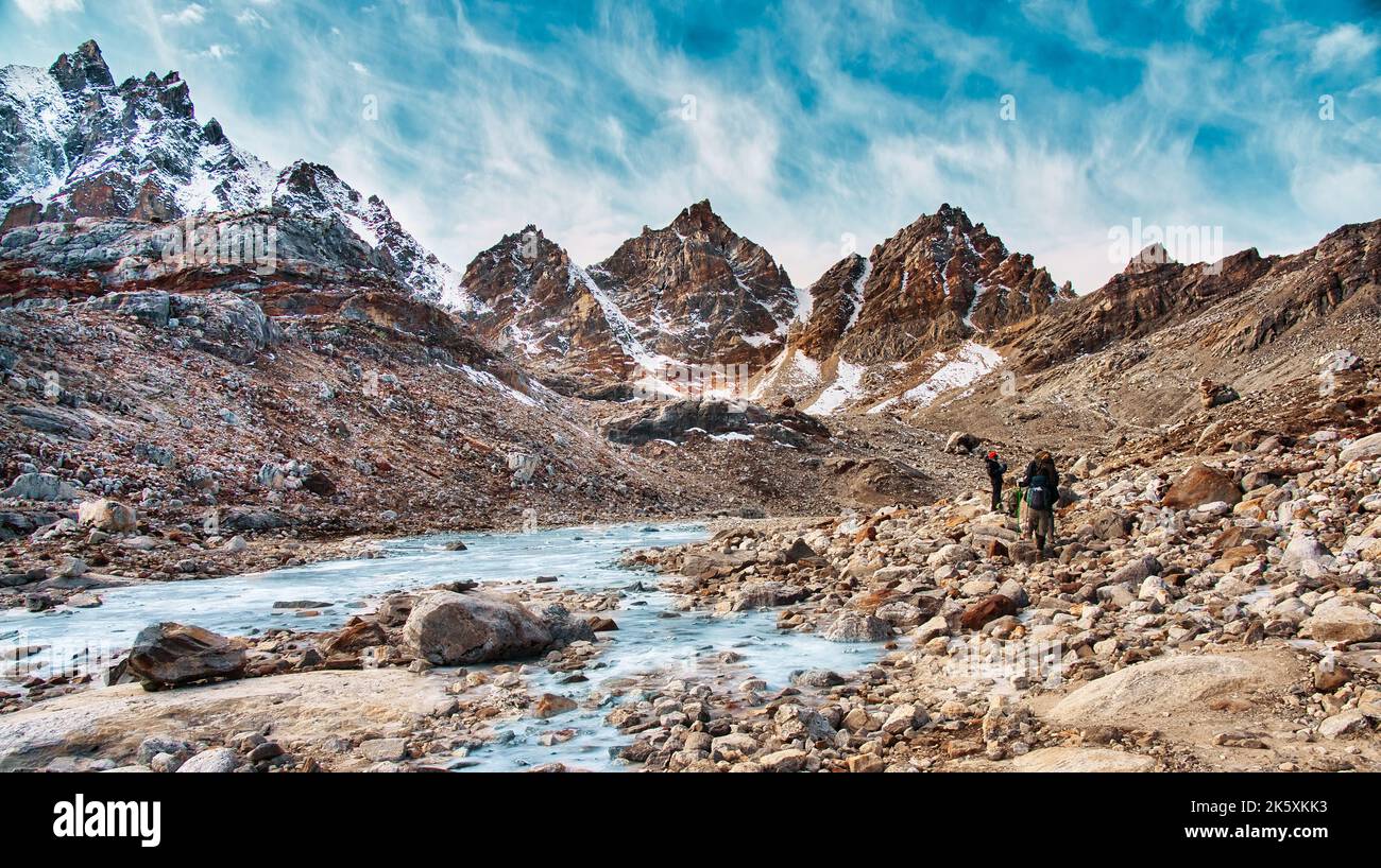 Gokyo RI, Everest Trek, Himalaya, Népal Banque D'Images Gokyo RI, Everest Trek, Himalaya, Népal Banque D'Images