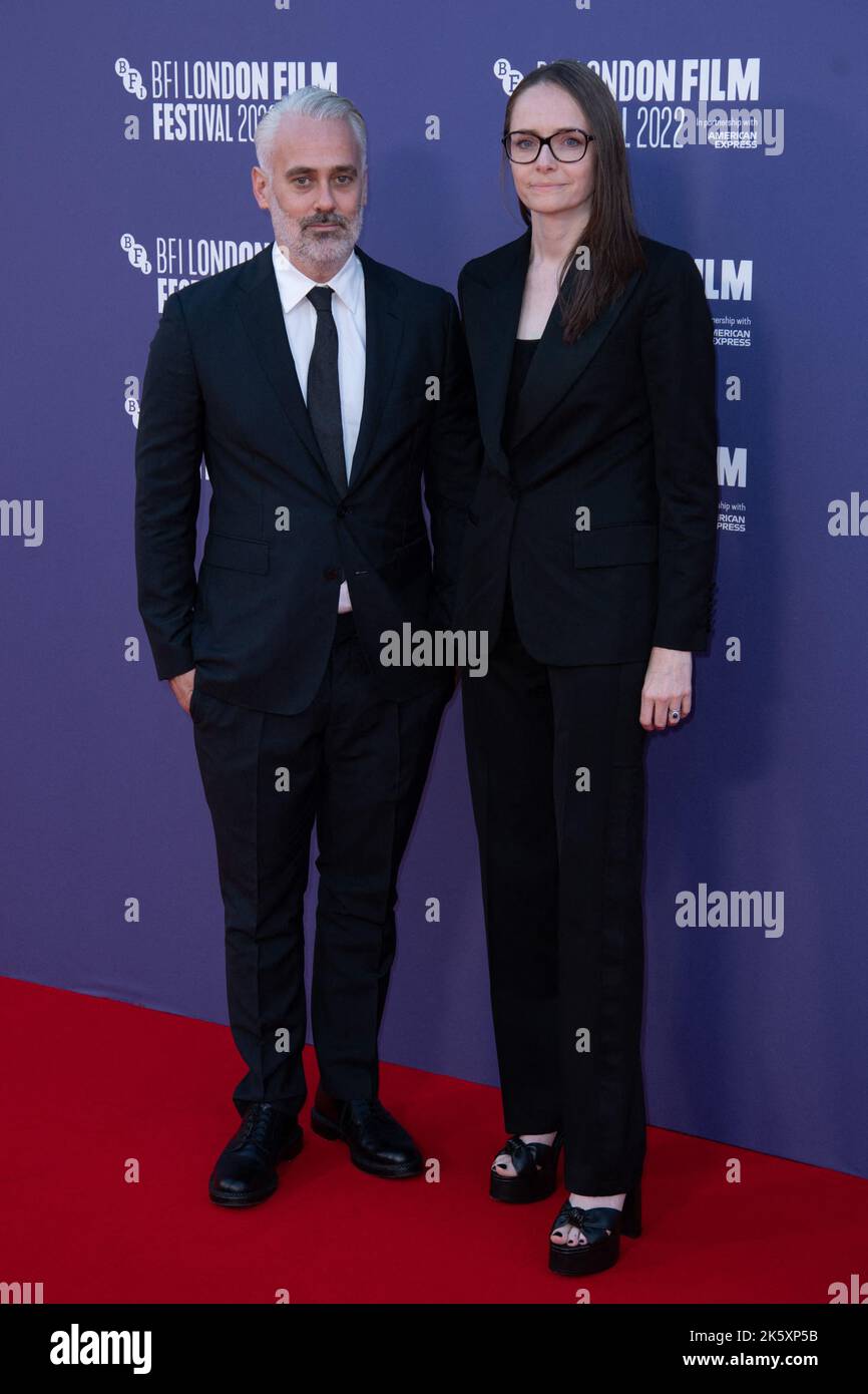 Paris, France, 10 octobre 2022, Iain Canning et Joanna Laurie assistent à la première de son dans le cadre du Festival du film BFI de Londres 66th à Paris, France sur 10 octobre 2022. Photo d'Aurore Marechal/ABACAPRESS.COM Banque D'Images