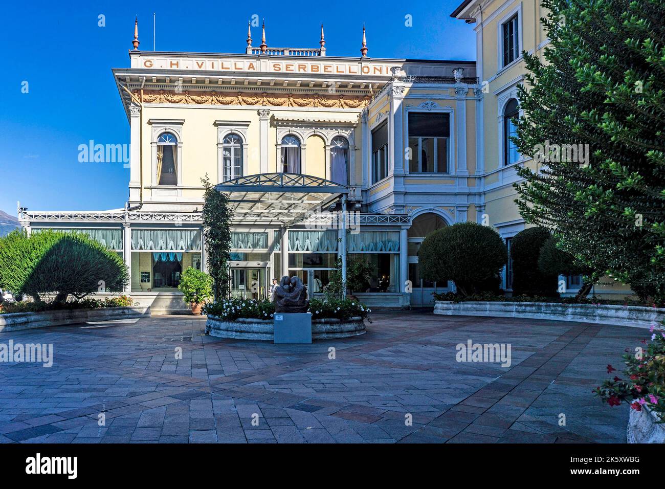 Grand Hotel Villa Serbelloni, Bellagio, Lac de Côme, Italie. Le seul hôtel 5 étoiles à Bellagio. Banque D'Images