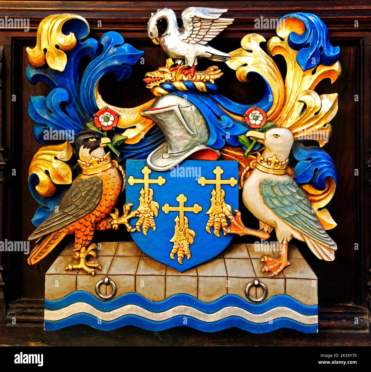 Kings Lynn, Town Coat of Arms, Norfolk, Angleterre, Royaume-Uni Banque D'Images