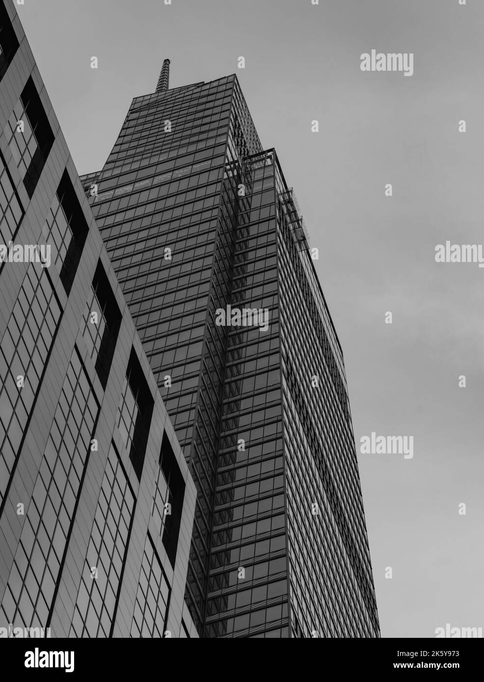 Gratte-ciel de la ville Midtown New York noir et blanc Banque D'Images