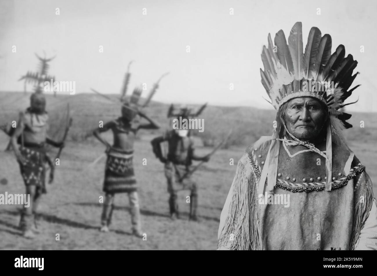Geronimo a été le chef Apache le plus célèbre et a combattu pendant plus de vingt-cinq ans contre les États-Unis d'Amérique et son expansion à l'ouest Banque D'Images