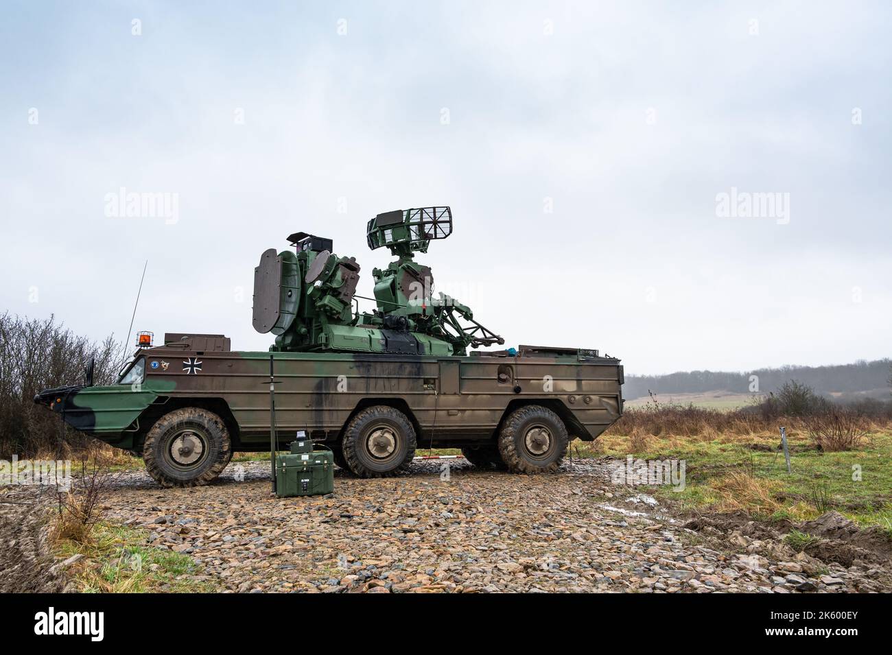 Le système tactique de missiles sol-air sa-8 Gecko développé par l'Union soviétique. Banque D'Images