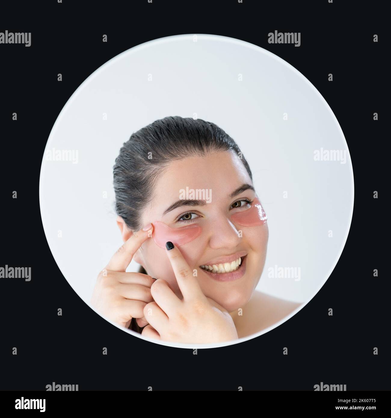 beauté du matin et soin du visage de femme de taille Banque D'Images