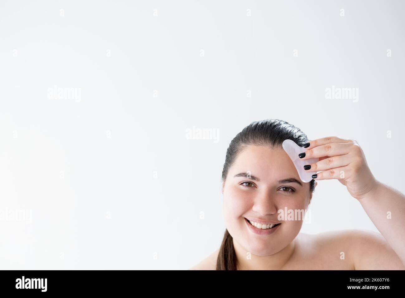 soin du visage et taille femme ridée rajeunissement Banque D'Images