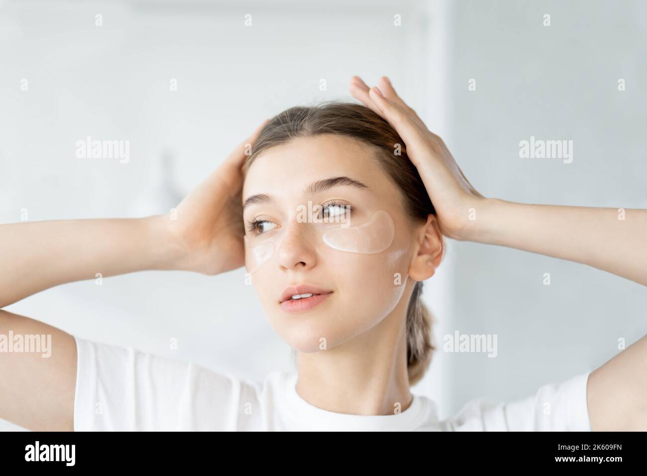 soin du visage traitement de la cosmétologie femme visage Banque D'Images