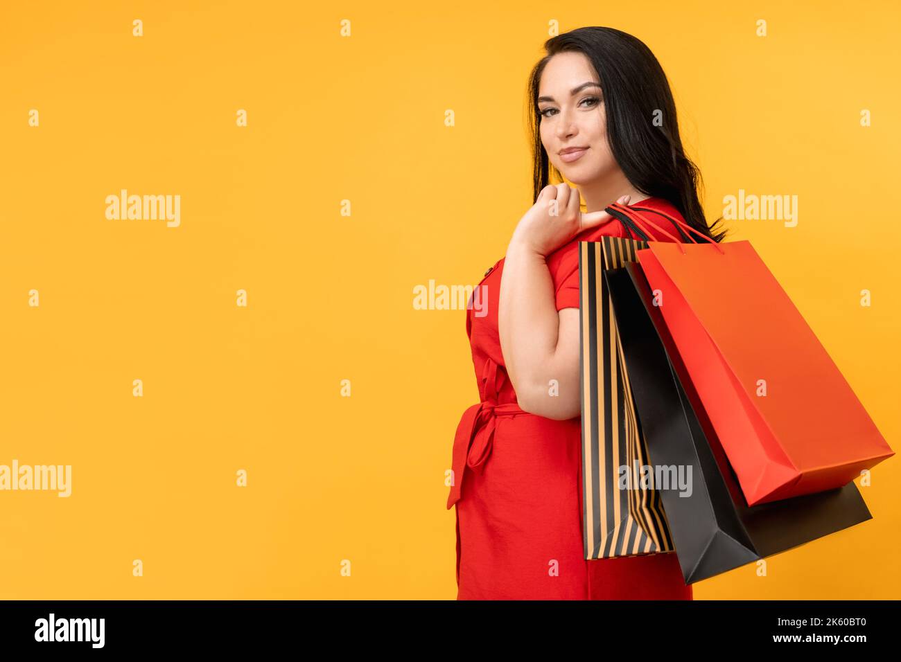 allez faire du shopping femme élégante en vente à chaud vacances Banque D'Images