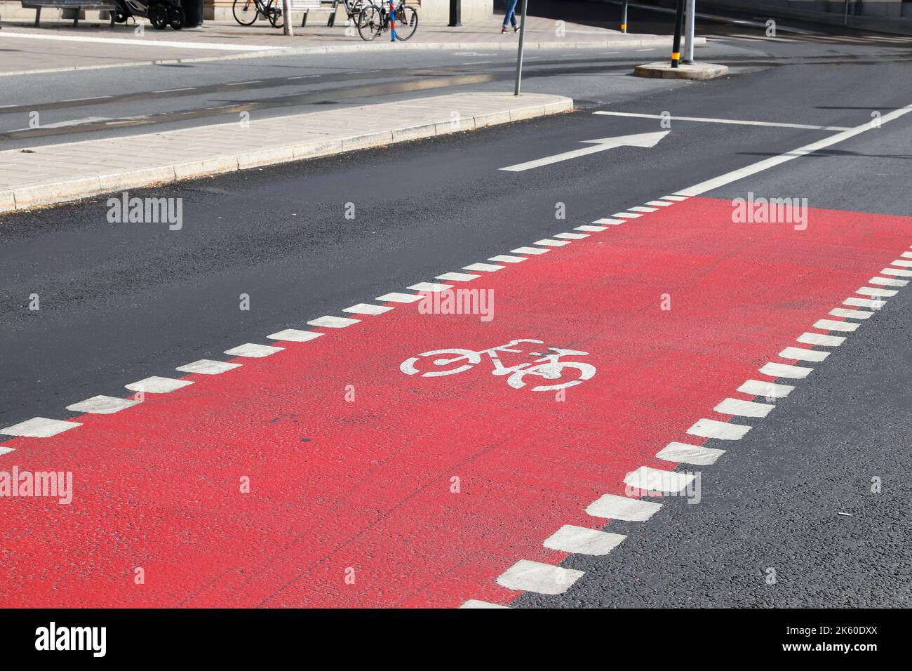 Location lane à Stockholm, en Suède. L'infrastructure de transport à vélo. Banque D'Images