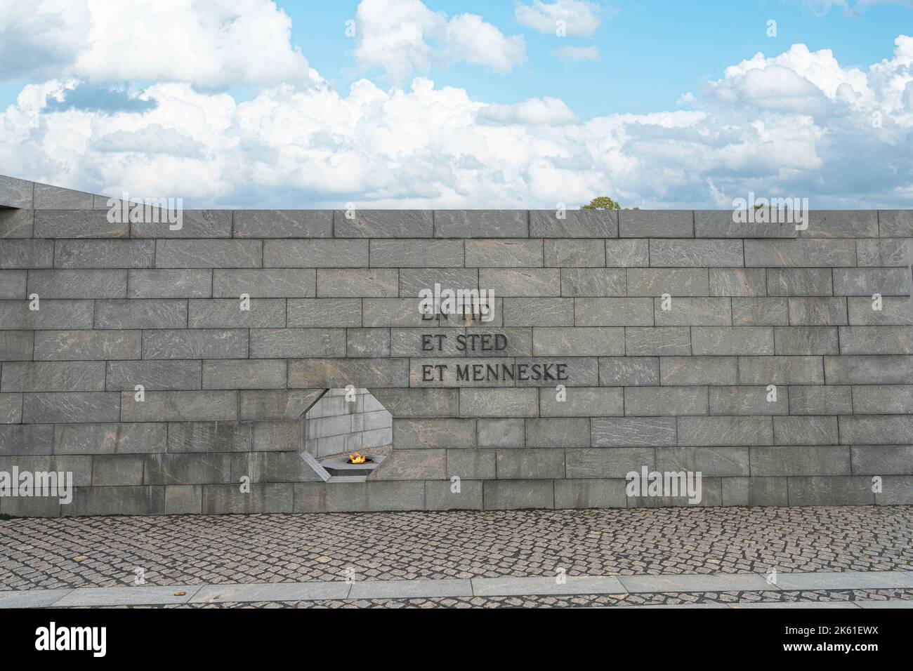 Copenhague, Danemark. Octobre 2022. Vue sur le Monument aux activités internationales du Danemark après 1948 à l'intérieur de la forteresse de Kastellet dans la ville ce Banque D'Images