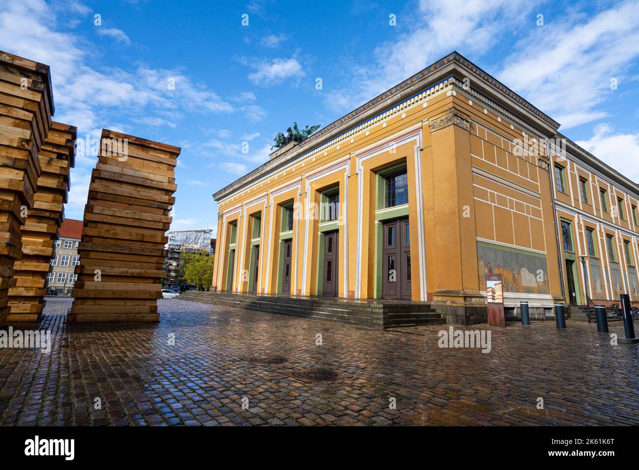 Copenhague, Danemark. Octobre 2022. Vue extérieure du musée Thorvaldsen dans le centre-ville Banque D'Images