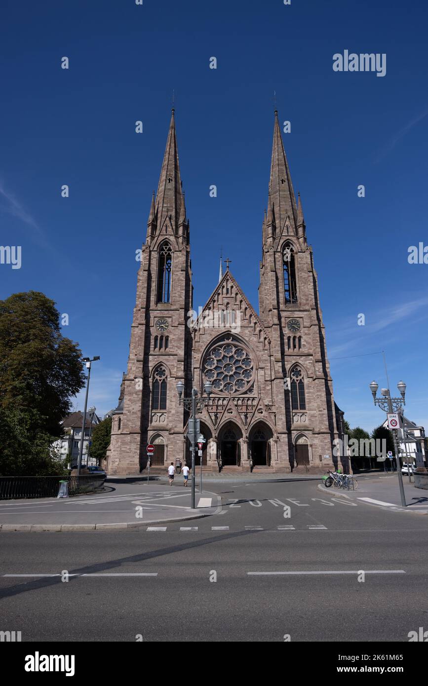 Eglise réformée Saint Paul, France, Strasbourg Banque D'Images