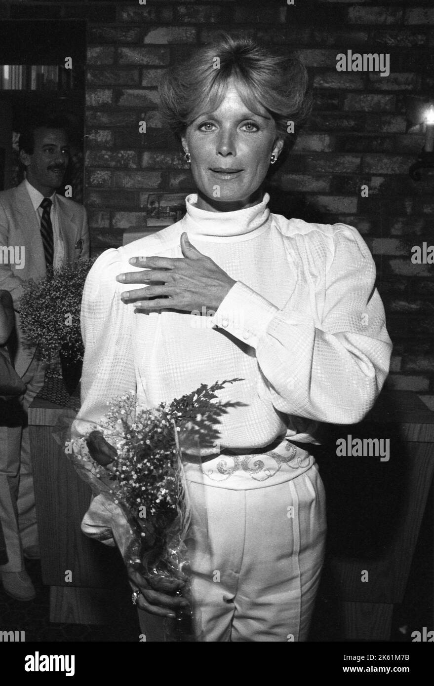 Linda Evans à la famille Feud All-Star Premier Time cocktail spécial après la fête avec des acteurs de l'hôpital général, tous mes enfants, Dynasty et Knott's Landing sur 25 juillet 1982. Crédit: Ralph Dominguez/MediaPunch Banque D'Images