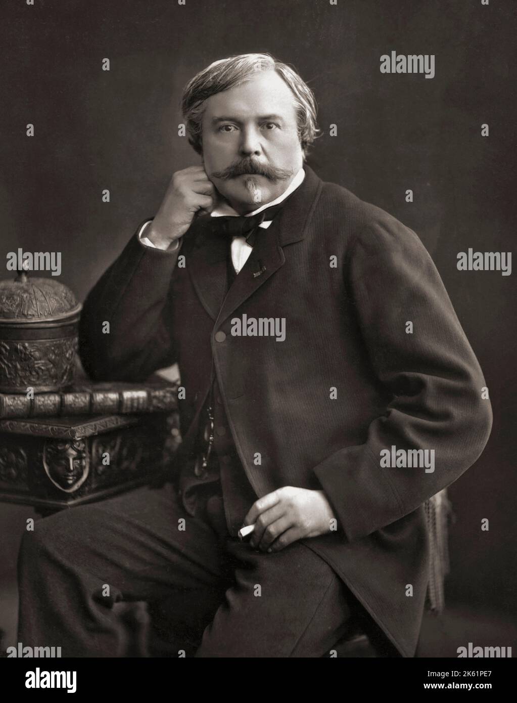 Edmond de Goncourt, 1822–1896, né Edmond Louis Antoine Huot de Goncourt. Écrivain français, critique littéraire, critique d'art, éditeur de livres et fondateur de l'Académie Goncourt qui décerne le Prix Goncourt. Après une photo de Felix Nadar. Banque D'Images