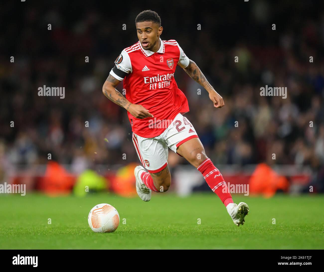 06 octobre 2022 - Arsenal / FK Bodo/Glimt - UEFA Europa League - Groupe A - Emirates Stadium Arsenal's Reiss Nelson lors du match de l'UEFA Europa League Group A au stade Emirates, Londres. Image : Mark pain / Alamy Live News Banque D'Images