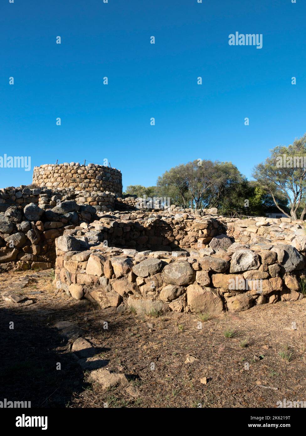 Le Nuraghe la Prisgiona, Arzachena, Sardaigne, Italie. Banque D'Images