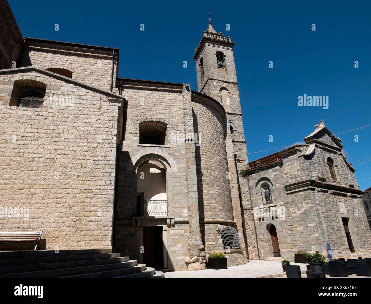 L'église de Santa Croce, (la chiesa di Santa Croce) Tempio Pausania, Sassari, Sardaigne, Italie. Banque D'Images