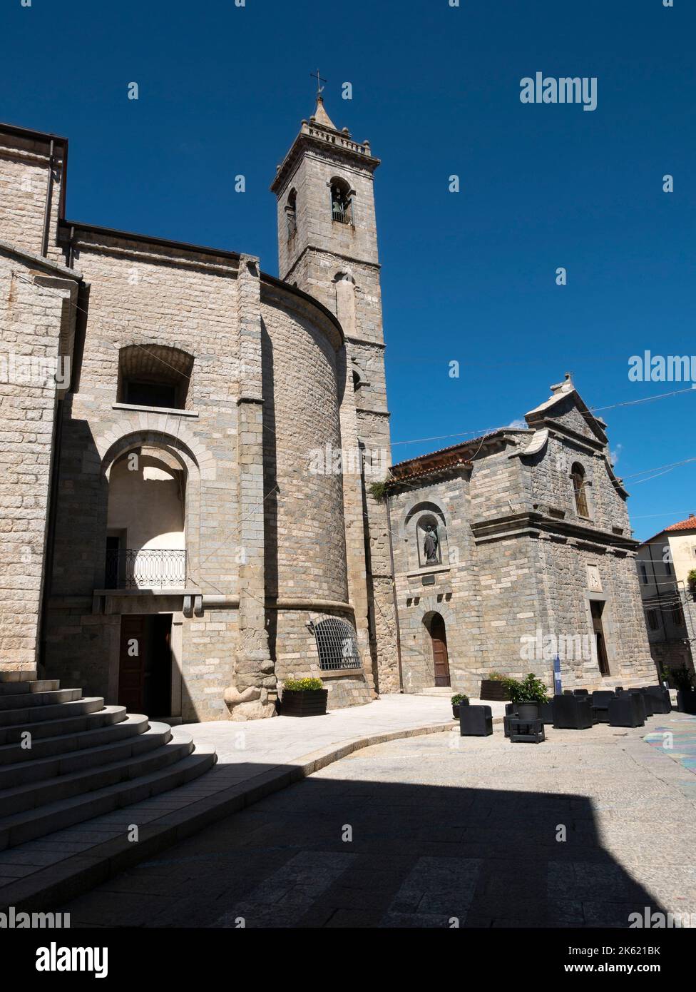 L'église de Santa Croce, (la chiesa di Santa Croce) Tempio Pausania, Sassari, Sardaigne, Italie. Banque D'Images