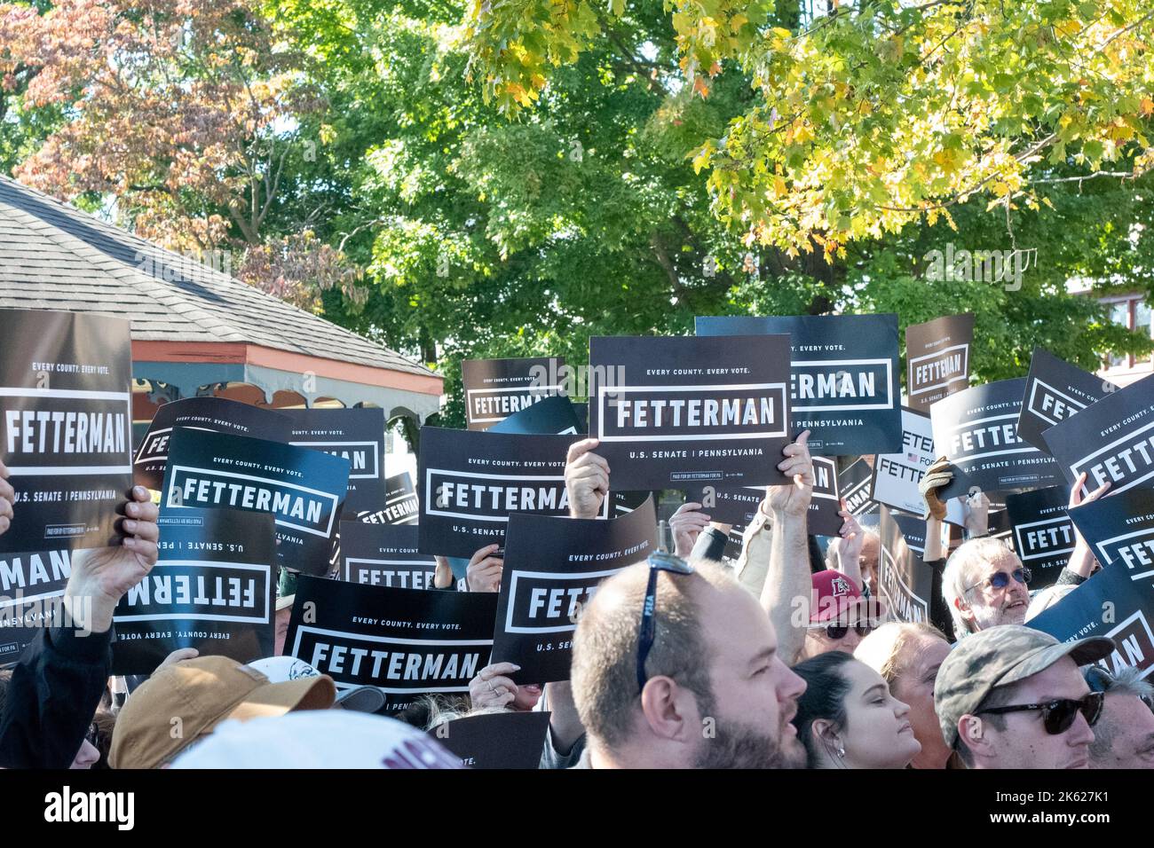 Rassemblement de John Fetterman en Pennsylvanie pour la campagne du Sénat américain 2022 Banque D'Images