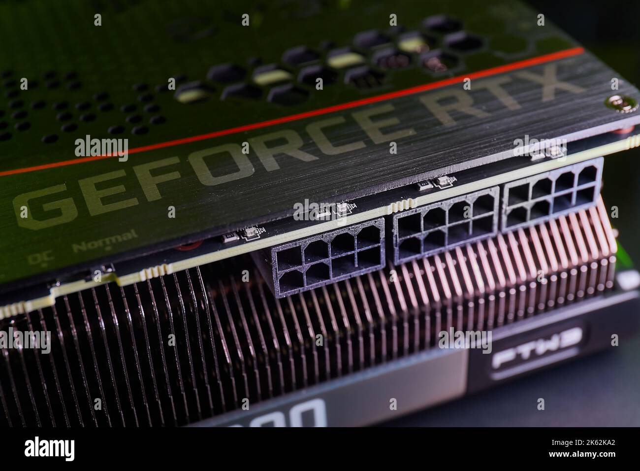 Ecran GPU EVGA GeForce RTX 3090 Nvidia Banque D'Images