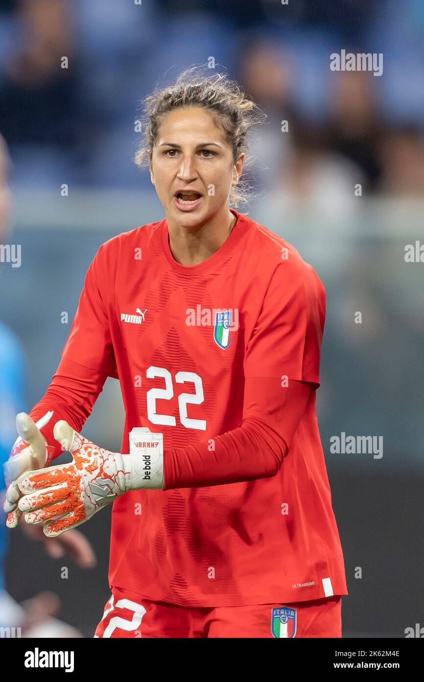 Genova, Italie. 10th octobre 2022. Francesca Durante (femmes d'Italie) pendant la coupe du monde de qualification Fifa ' Womens 2023 round friendly match' entre match entre les femmes d'Italie 0-1 Brésil femmes au stade Luigi Ferraris sur 10 octobre 2022 à Gênes, en Italie. Crédit : AFLO Co. Ltd./Alay Live News Banque D'Images