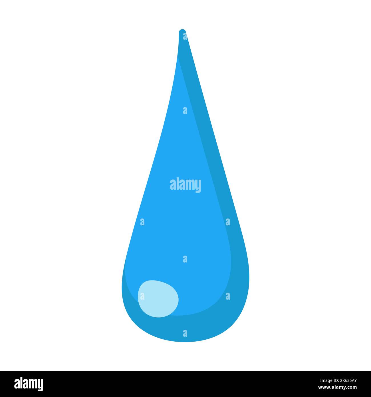 Icône représentant une goutte d'eau et un liquide bleu dessin animé. L'eau de forme éclabousse, coule et des gouttelettes d'eau. De l'aqua propre et frais et de la bulle humide. Flux de Illustration de Vecteur