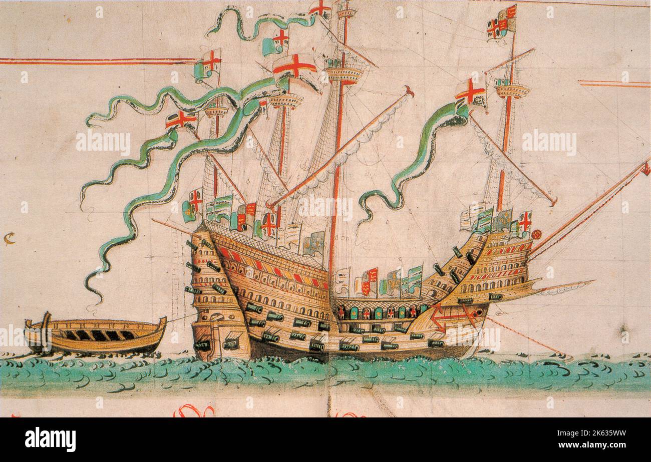 La Mary Rose, navire de guerre de la marine anglaise Tudor Banque D'Images