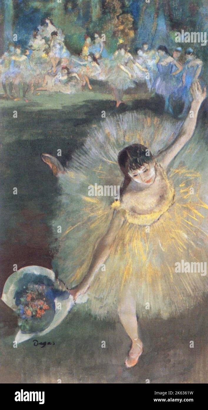Fin d'Arabesque, avec ballerine Rosita Mauri, 1877, peinture d'Edgar Degas Banque D'Images