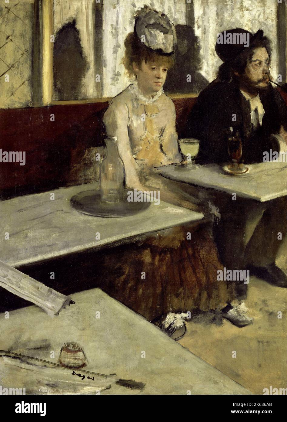 L'Absinthe, 1876, peinture d'Edgar Degas Banque D'Images