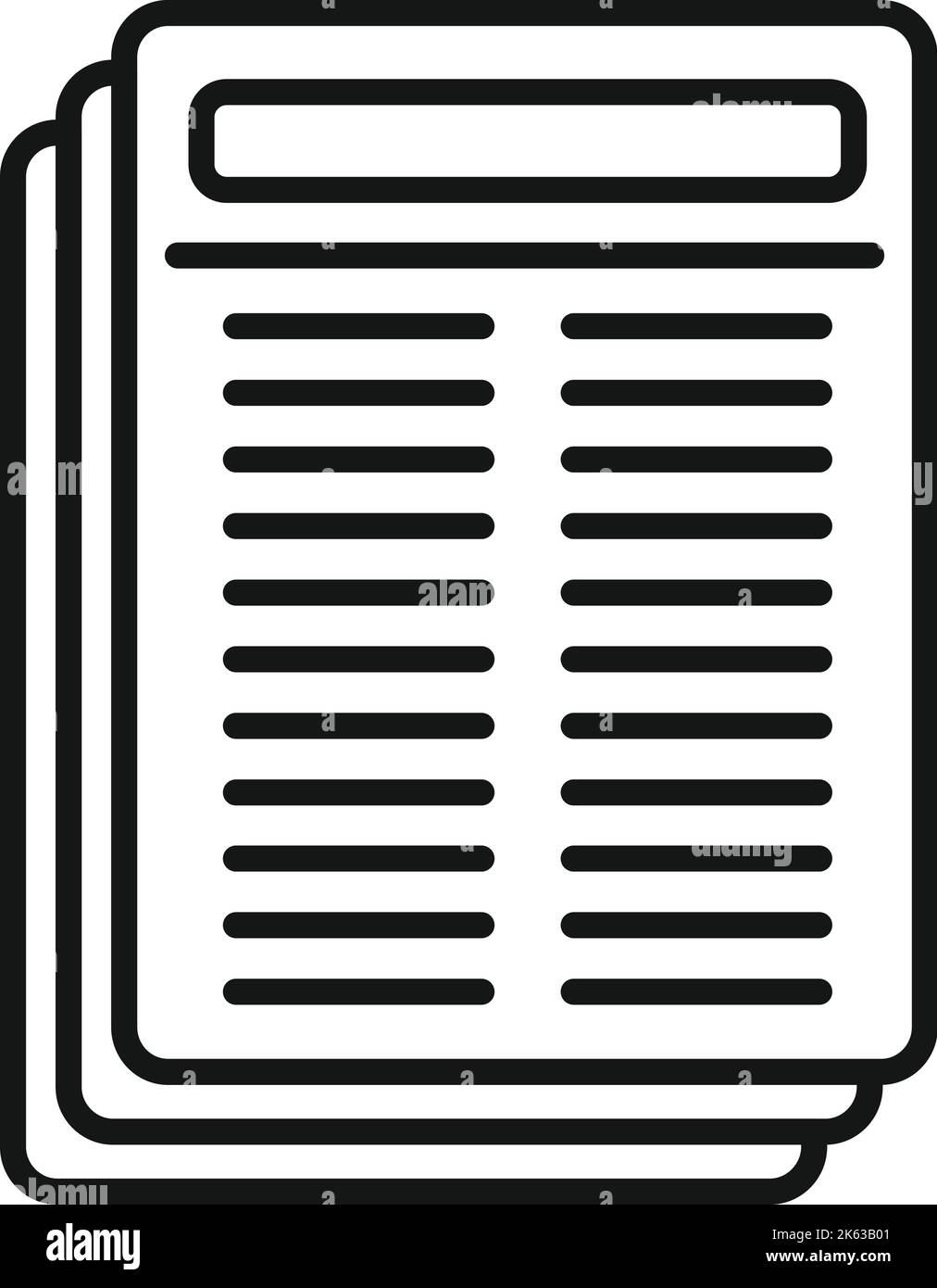 Vecteur de contour d'icône de journal de reportage. Entretien avec un appareil photo. Rapporteur d'équipe Illustration de Vecteur