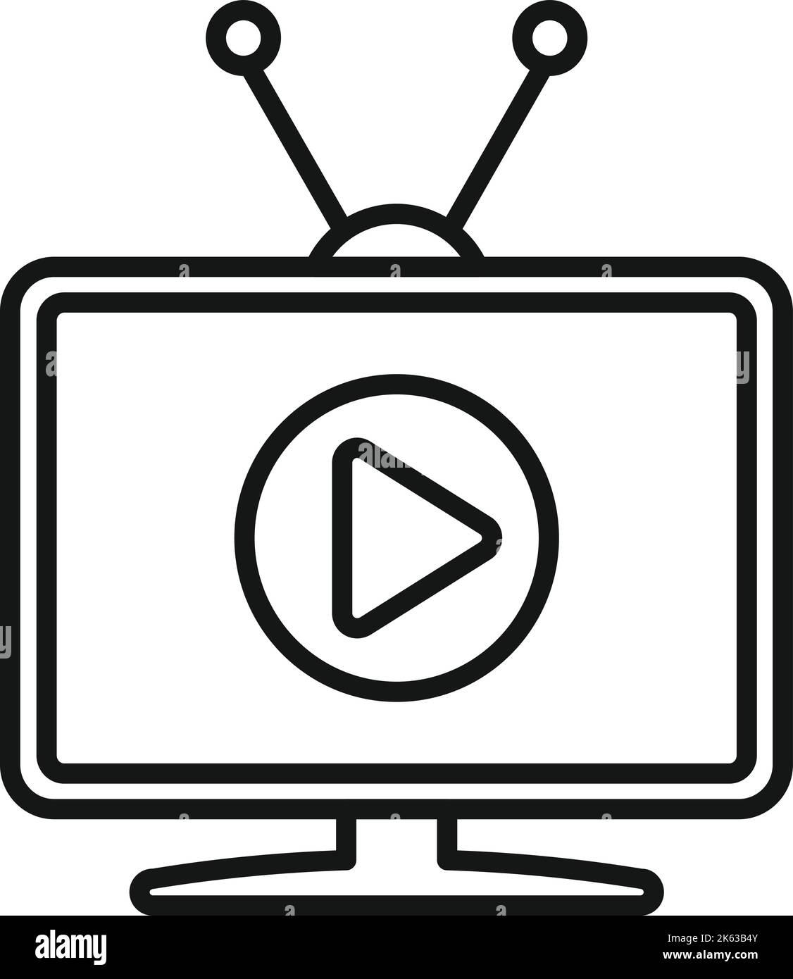 Vecteur de contour de l'icône de personne TV. Presse pour appareil photo Équipe des médias Illustration de Vecteur