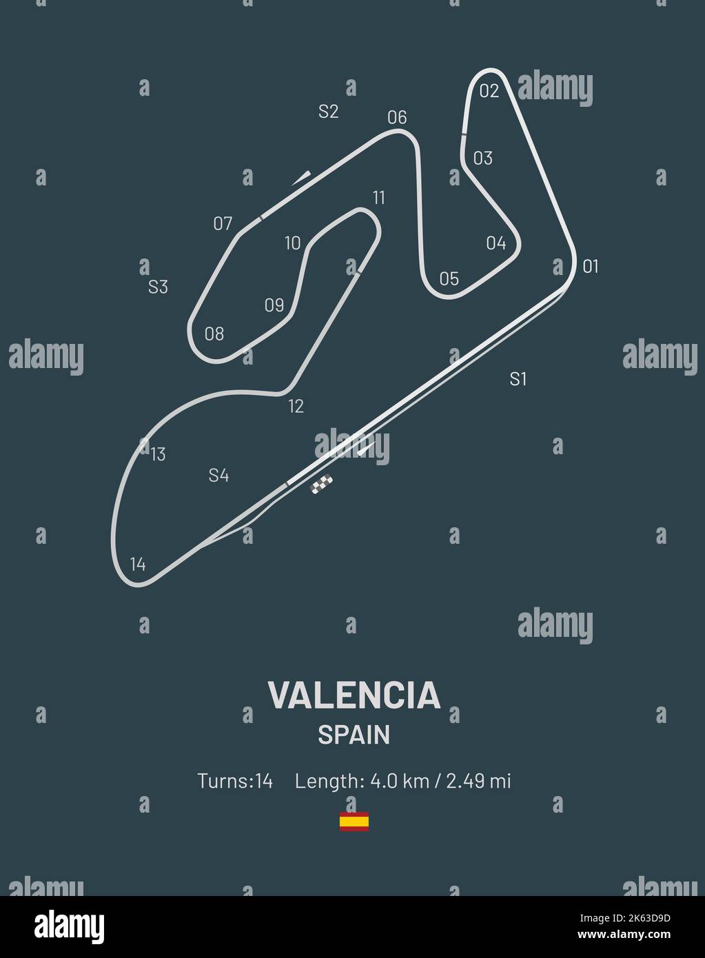 Valence, affiche sur fond bleu Illustration de Vecteur