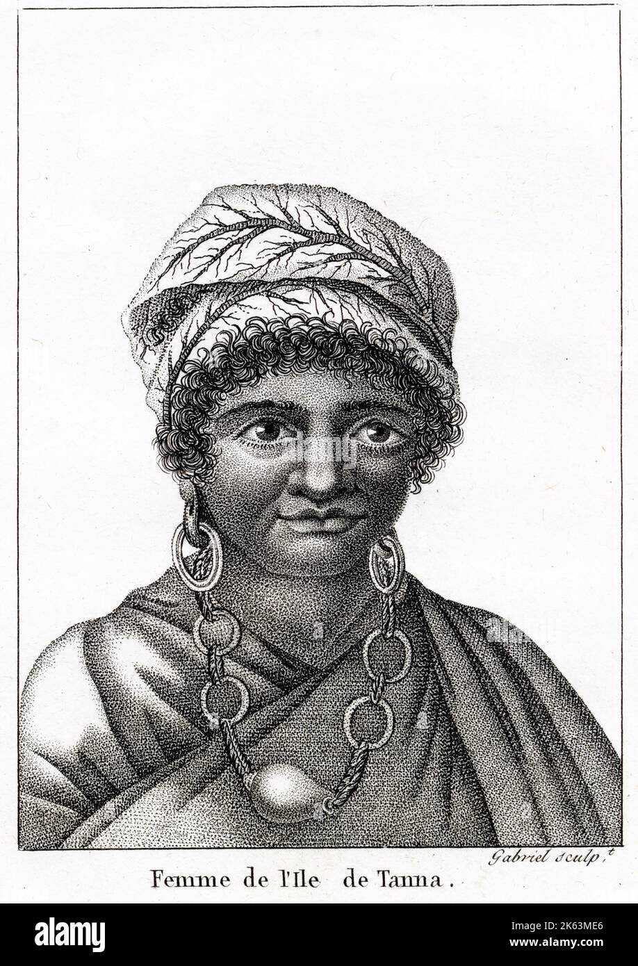 Femme de l'île de Tana, Vanuatu Banque D'Images