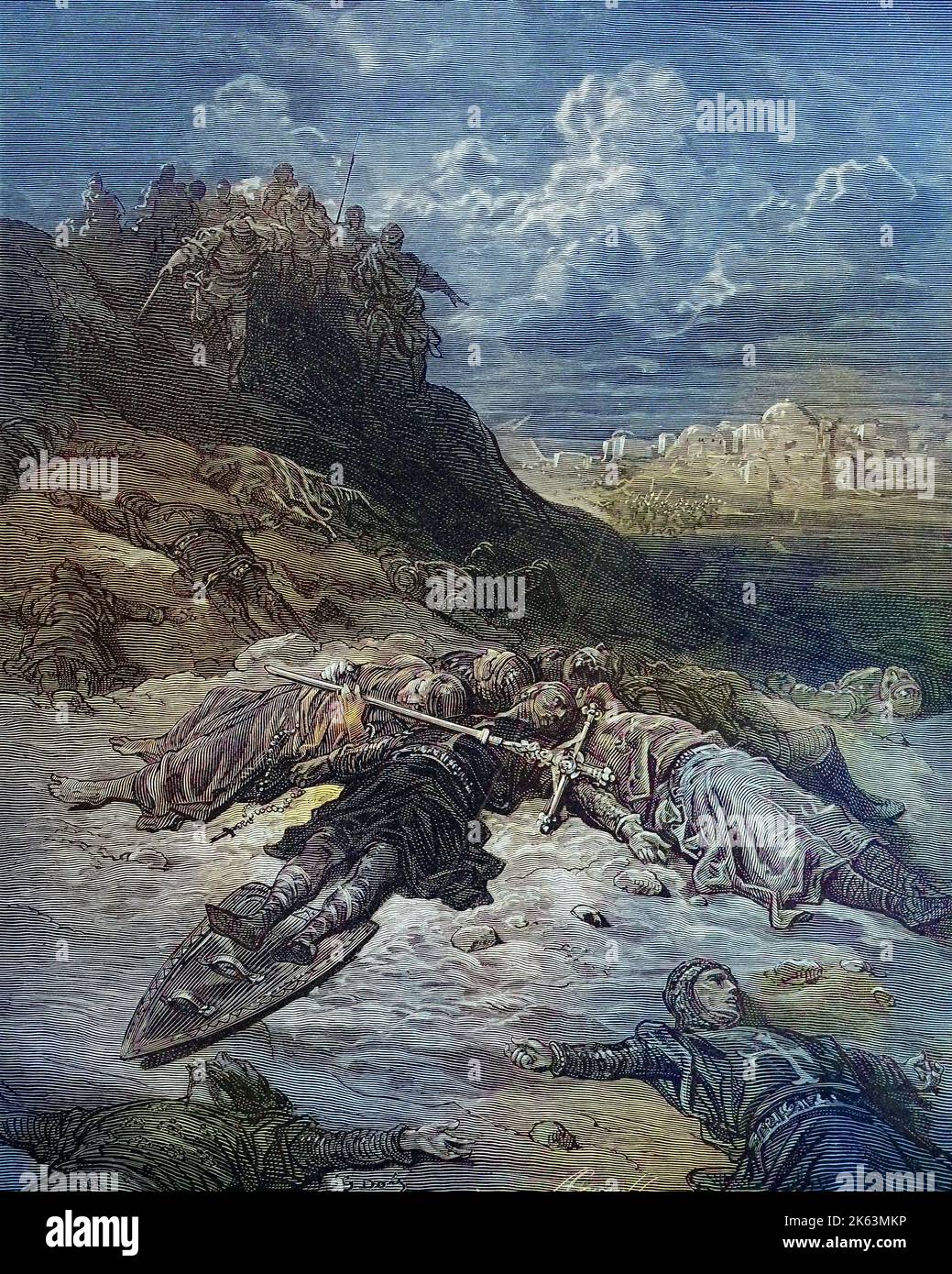 Les croisades étaient une série de guerres religieuses en Asie occidentale et en Europe initiées, soutenues et parfois dirigées par l'Église catholique, la défaite à la bataille de Hattin a eu lieu le 4 juillet 1187, Entre les états de Crusader du Levant et les forces de l'Ayyubid sultan Salah ad-Din, connu dans l'Ouest sous le nom de Saladin, Il est aussi connu sous le nom de Bataille des Horns de Hattin, troisième croisade. Die Niederlage bei Hattin, Kreuzzüge waren von der Latéinischen Kirche sanktionierte, strategisch, religiös und wirtschaftlich motivierte Kriege zwischen 1095/99 und dem 13. Jahrhundert, Historisch, digita Banque D'Images