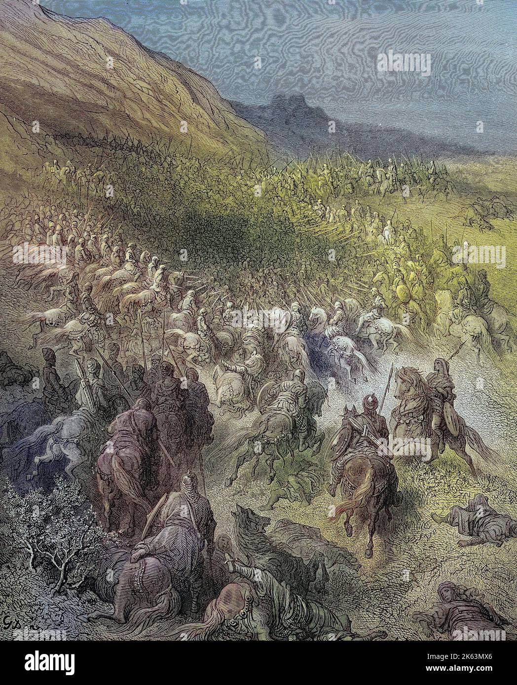 Les croisades étaient une série de guerres religieuses en Asie occidentale et en Europe initiées, soutenues et parfois dirigées par l'Eglise catholique, le siège d'Acre, Ptolomais, a été la première contre-attaque significative par le roi Guy de Jérusalem aux pertes que le royaume a vécues à Saladin, Leader des musulmans en Syrie et en Egypte et a fait partie de ce qui est devenu plus tard connu sous le nom de troisième croisade, Die Belagerung von Akkon (28. Août 1189 bis 12. Juli 1191) guerre das wichtigste Ereignas des Dritten Kreuzzuges im Heiligen Land, Kreuzzüge waren von der Latéinischen Kirche sanktionierte, strategisch, religii Banque D'Images