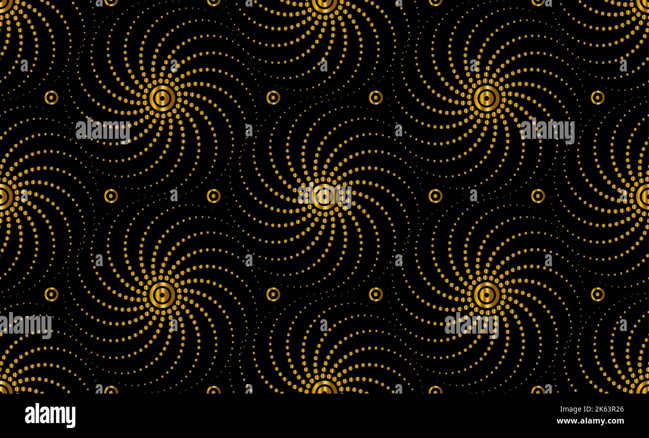 Fond de motif en spirale de demi-teinte or sans couture. Lignes de vitesse radiales en forme de cercle. fond de luxe doré. Illustration vectorielle. En rafale Illustration de Vecteur