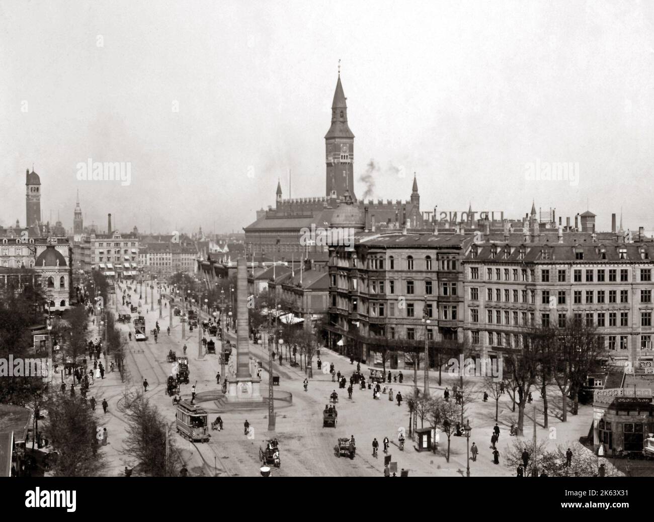 Copenhague, Danemark, vers 1890. Banque D'Images