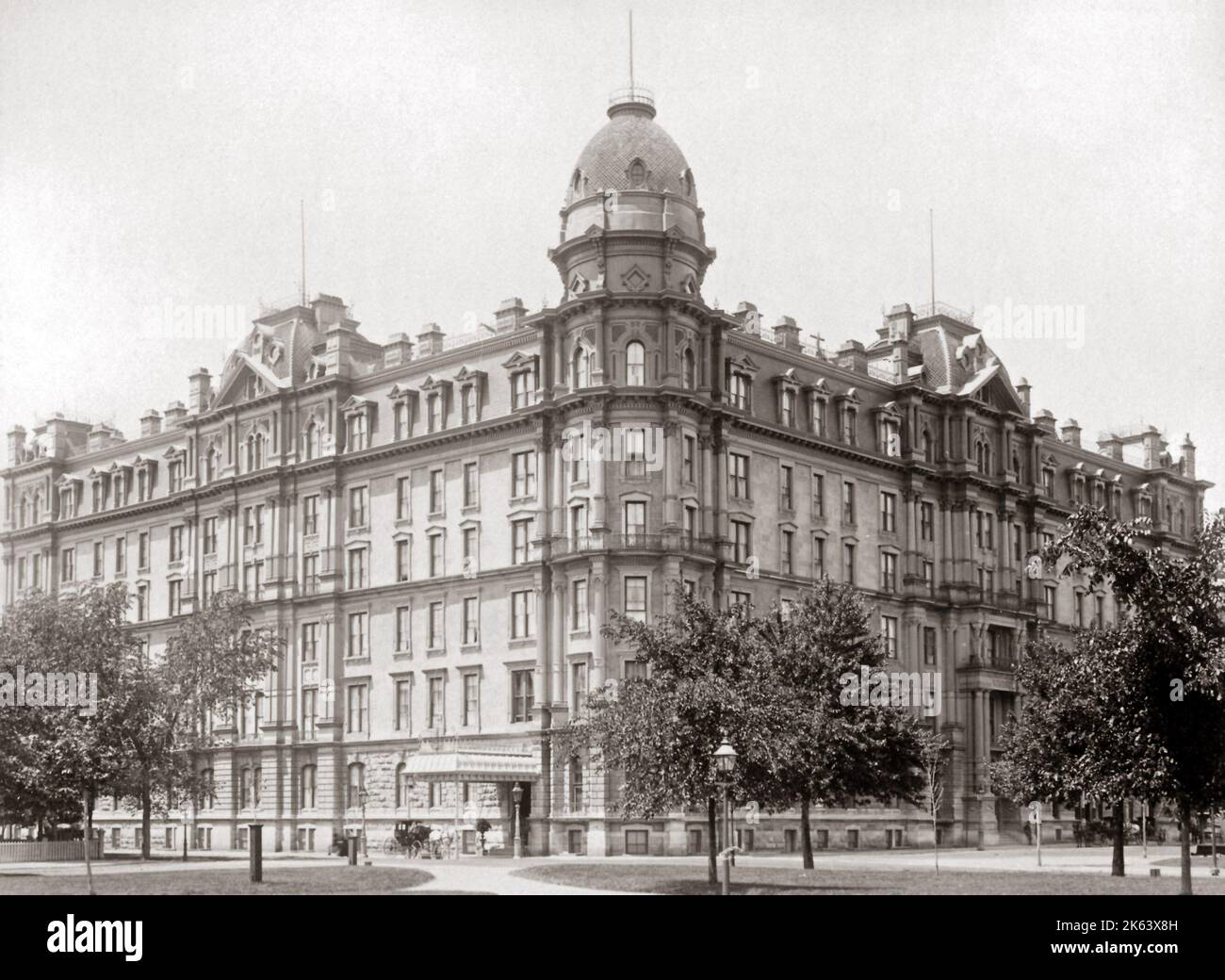 Windsor Hotel, Montréal, Canada, circa 1880s. Banque D'Images