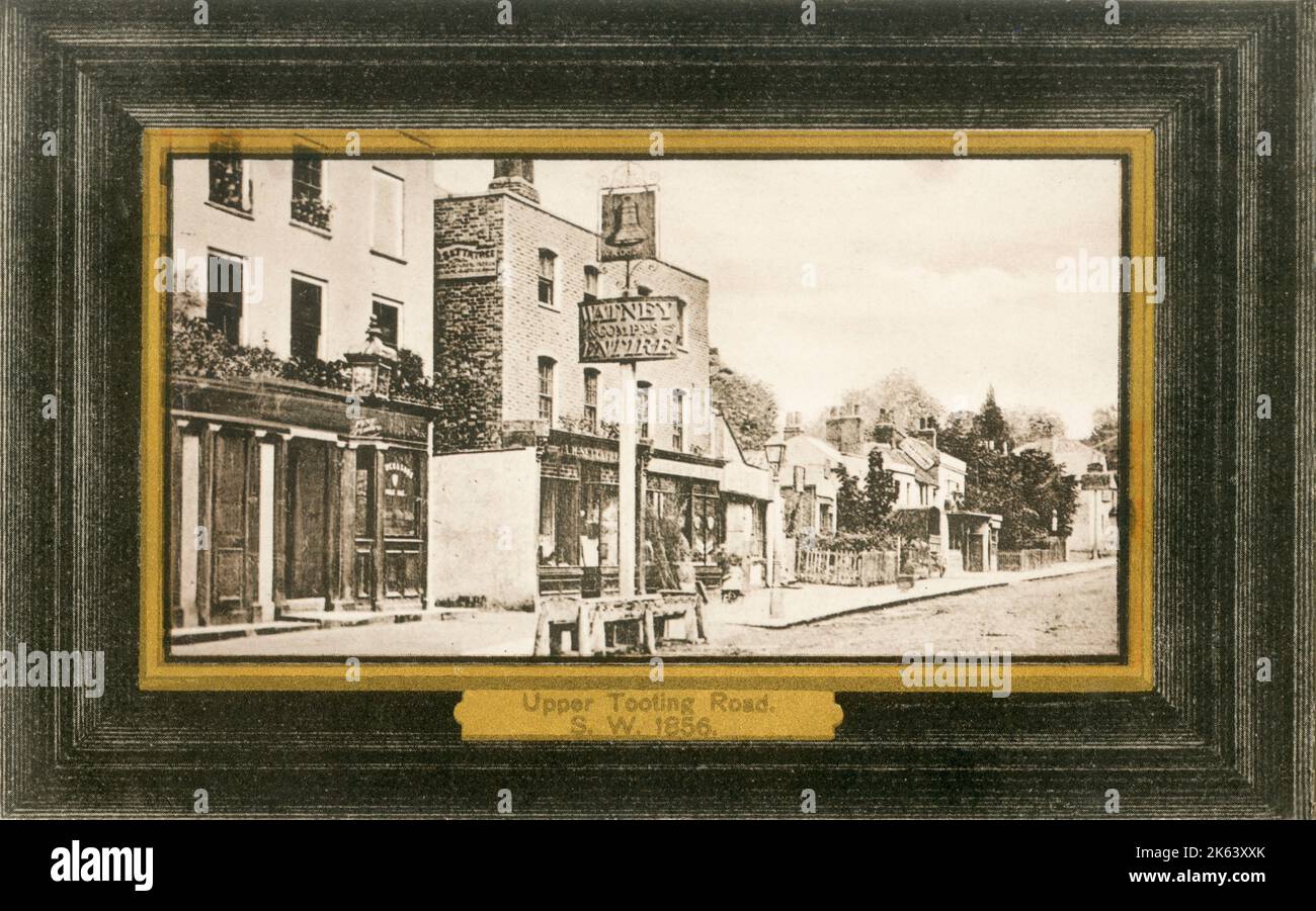 Upper Tooting Road - The Bell Pub ? Date: 1856 Banque D'Images